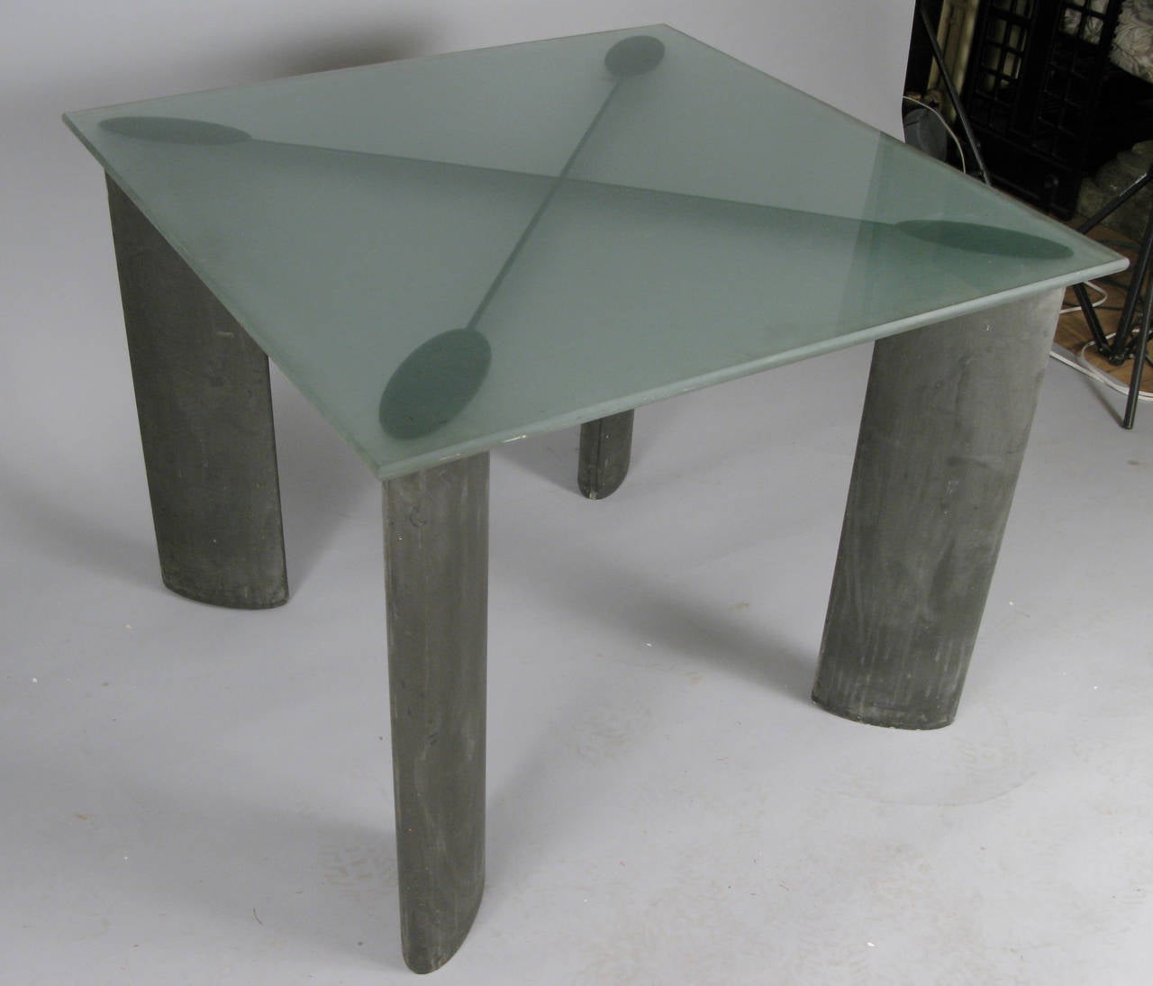 Late 20th Century Modern Aluminum and Glass Table by Koch & Lowy