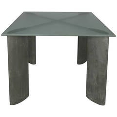 Modern Aluminum and Glass Table by Koch & Lowy