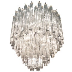 Elegant Italian Murano Glass Chandelier by Camer