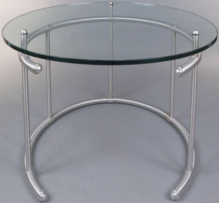 American Rare Aluminum & Glass Table by Warren Mcarthur