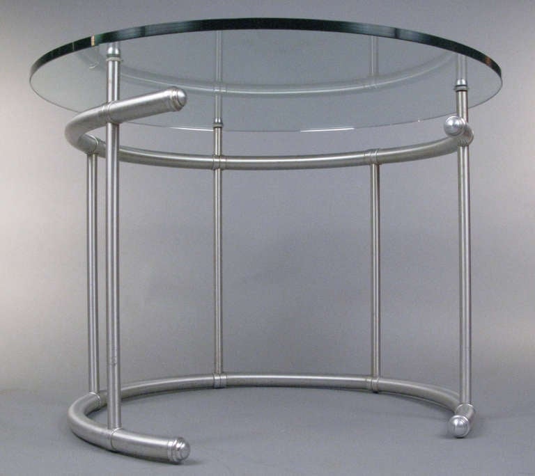 Rare Aluminum & Glass Table by Warren Mcarthur 1