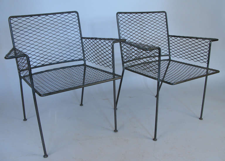 Pair of Iron Garden Chairs by Van Keppel & Green In Excellent Condition In Hudson, NY