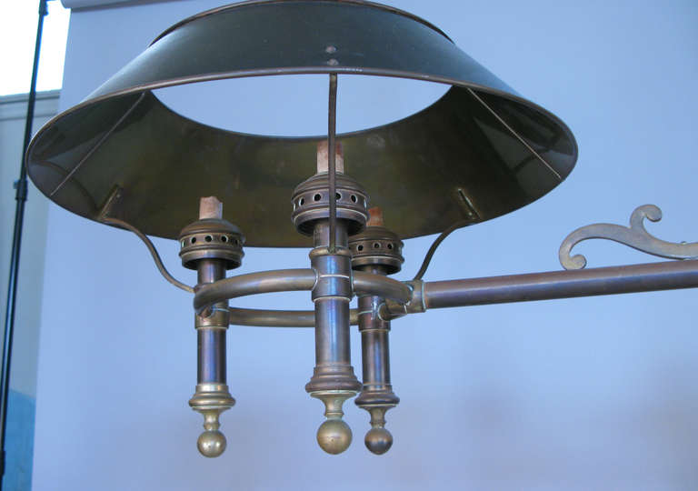 American Antique Bouillotte Style Billiard Light