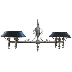 Lampe de billard ancienne de style Bouillotte