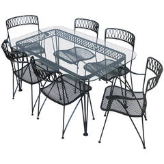 1950s Italian Dining Table and Chairs by Maurizio Tempestini for Salterini