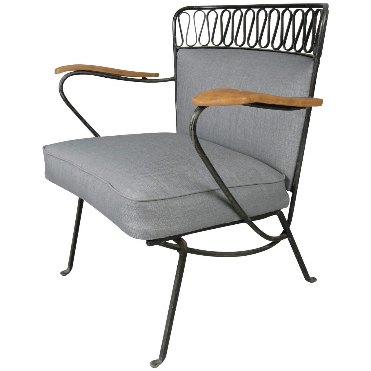 Rare Iron Lounge Chair by Maurizio Tempestini for Salterini