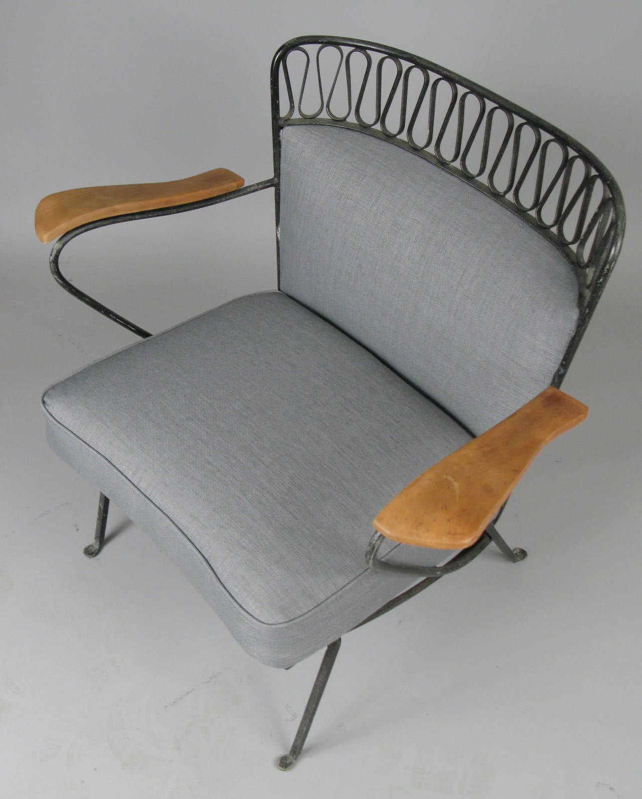 Mid-20th Century Rare Iron Lounge Chair by Maurizio Tempestini for Salterini