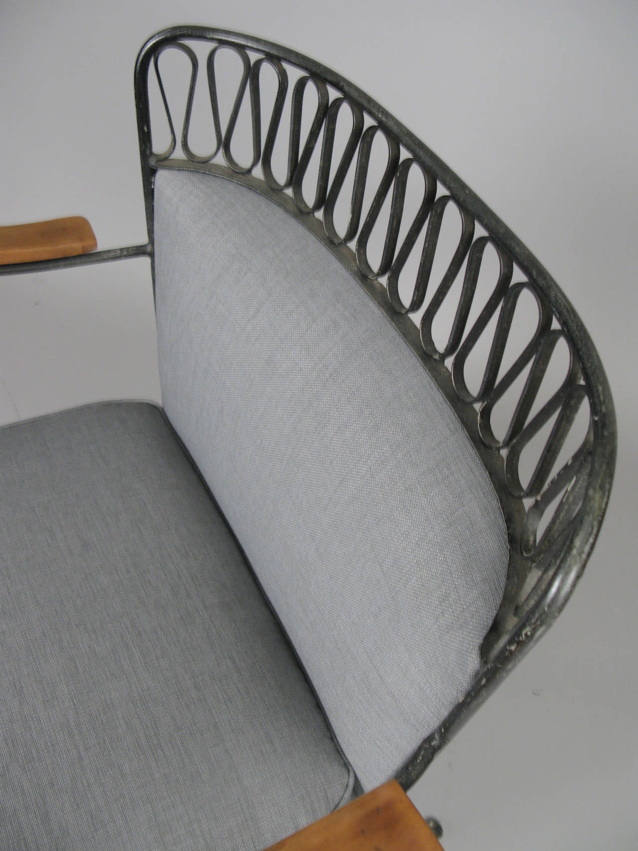 Rare Iron Lounge Chair by Maurizio Tempestini for Salterini 1