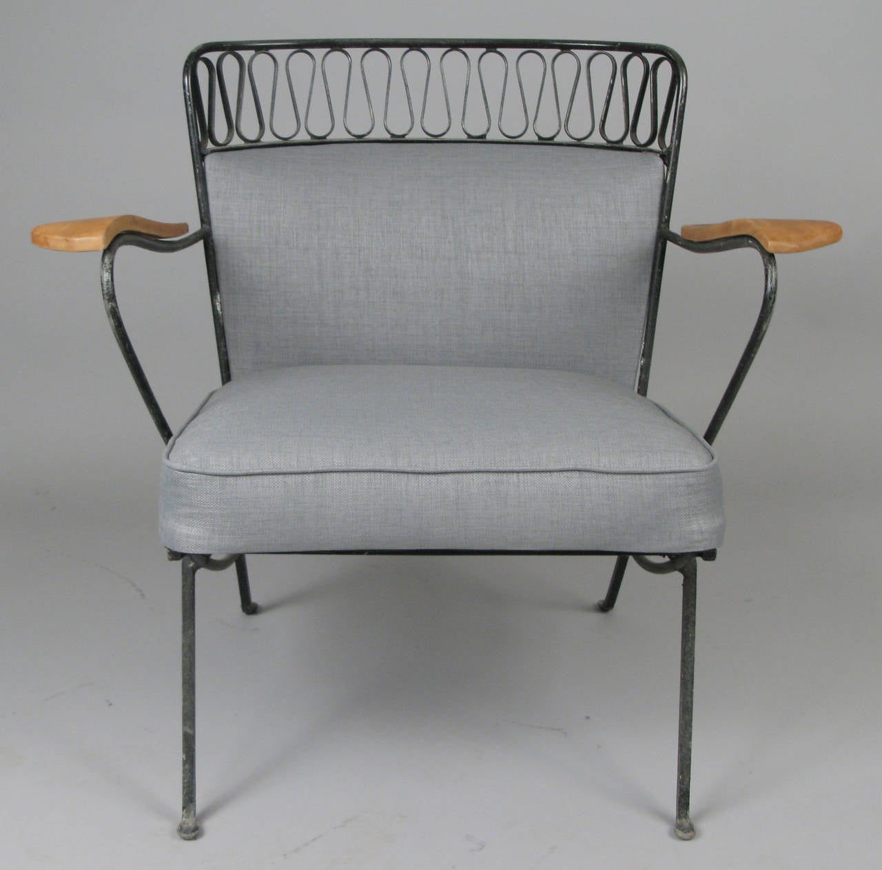 Italian Rare Iron Lounge Chair by Maurizio Tempestini for Salterini