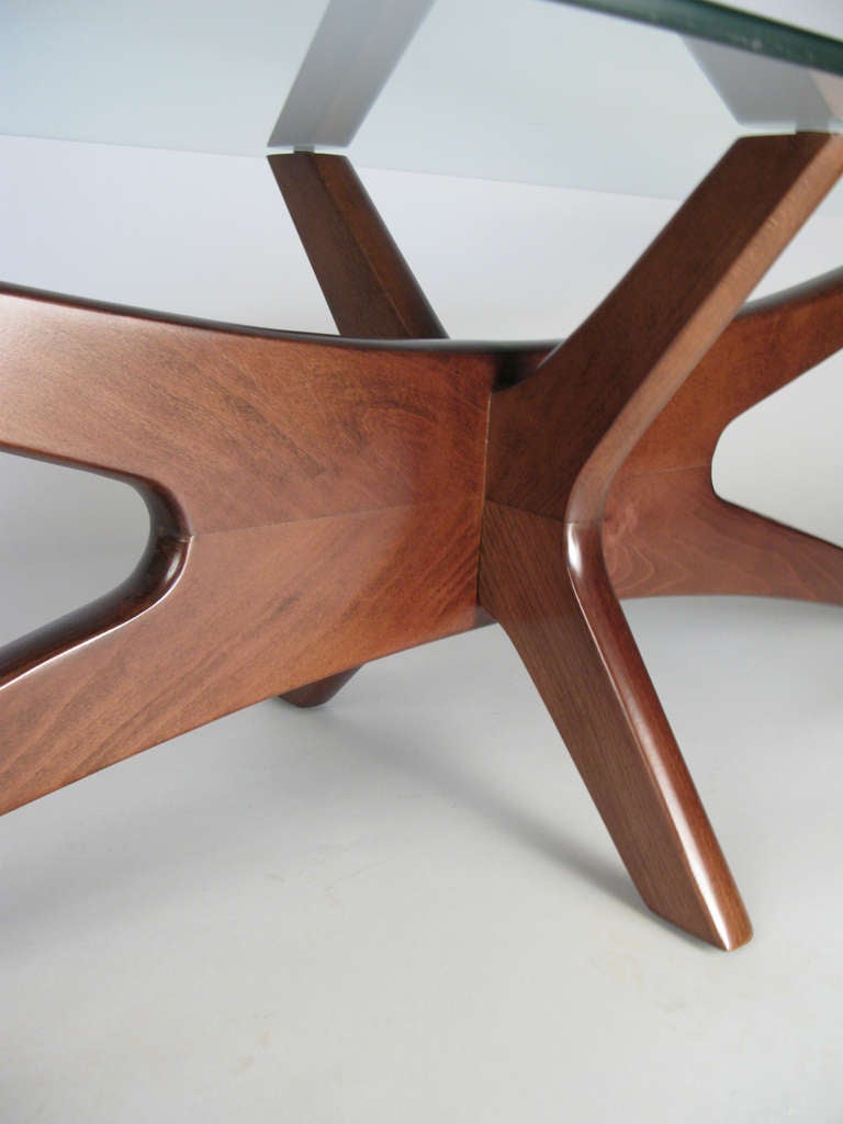 American Sculptural Walnut Cocktail Table by Adrian Pearsall
