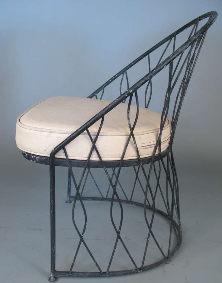 Set of 1950's Italian Wrought Iron Chairs by Salterini 1