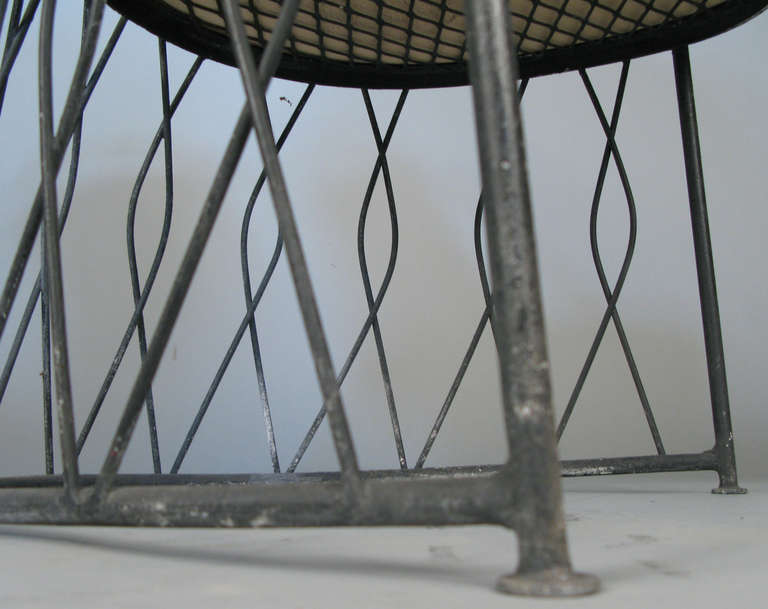 Set of 1950's Italian Wrought Iron Chairs by Salterini 4