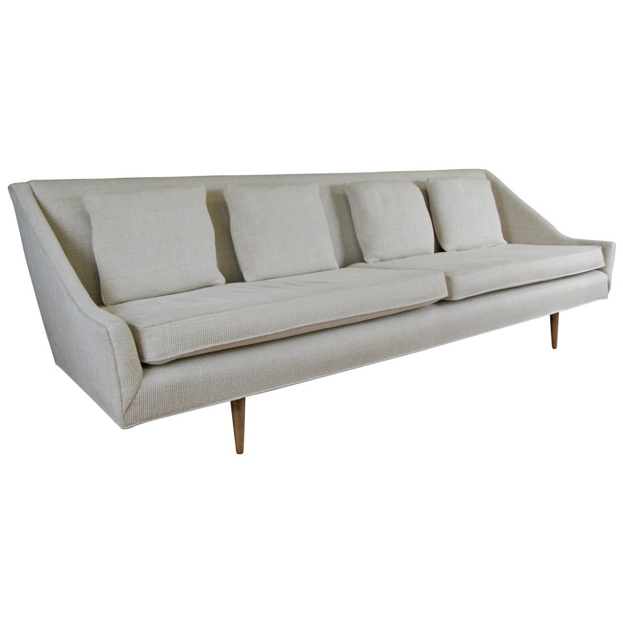 Vintage Modern 1950s Long Sofa