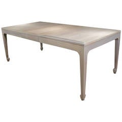 Classic Bleached Walnut Extension Dining Table by Michael Taylor for Baker