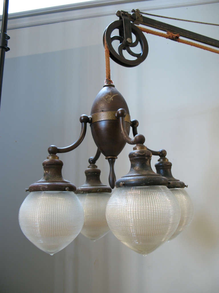 20th Century Outstanding Antique Industrial Adjustable Telescoping Lamp