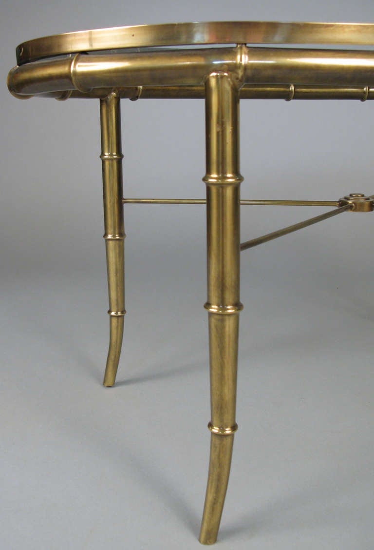 Classic Italian Brass Bamboo Cocktail Table by Mastercraft 2