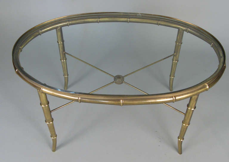 Mid-20th Century Classic Italian Brass Bamboo Cocktail Table by Mastercraft