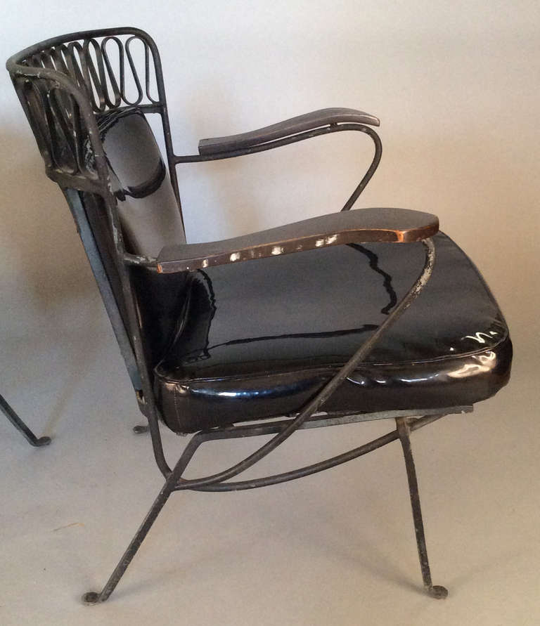 Pair of 1950s Lounge Chairs Designed by Maurizio Tempestini for Salterini In Excellent Condition In Hudson, NY