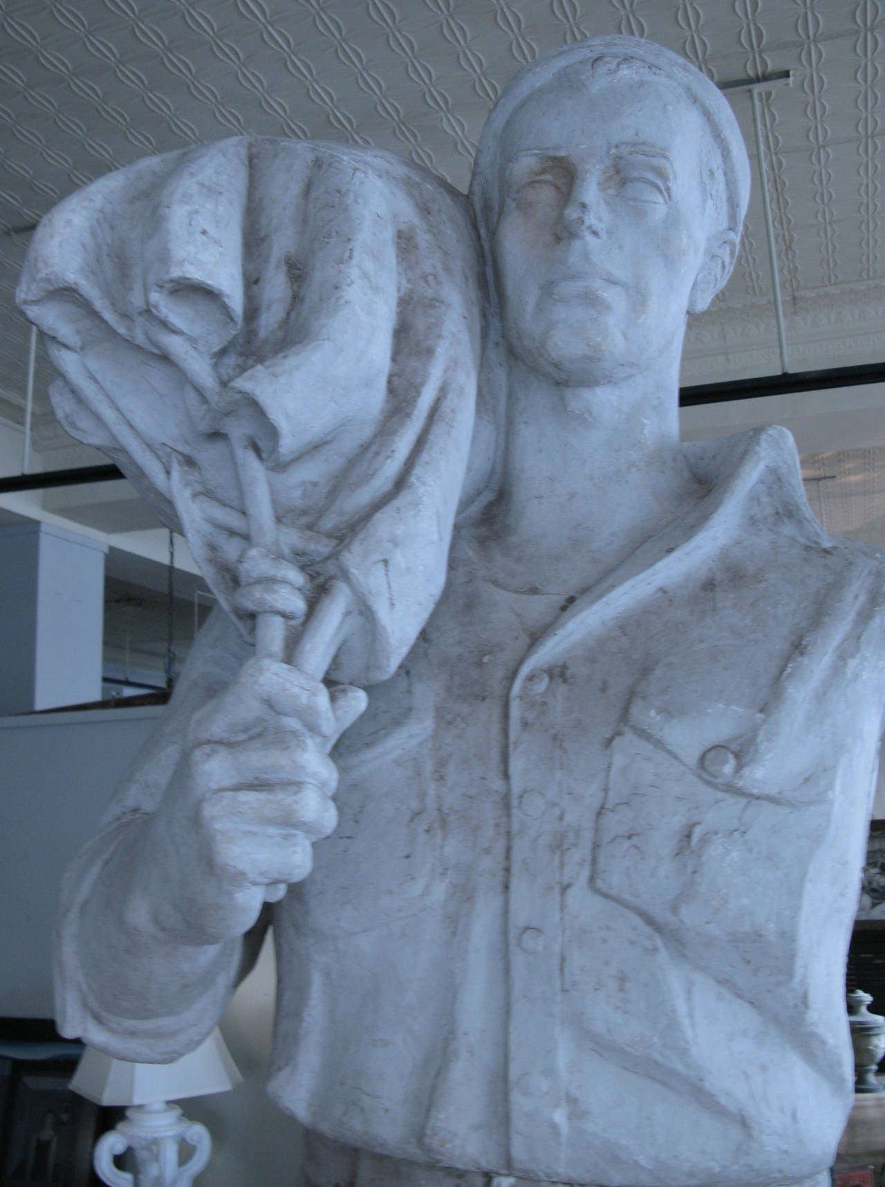 Mid-20th Century Larger than Life Sized Plaster Sailor by Charles Rudy