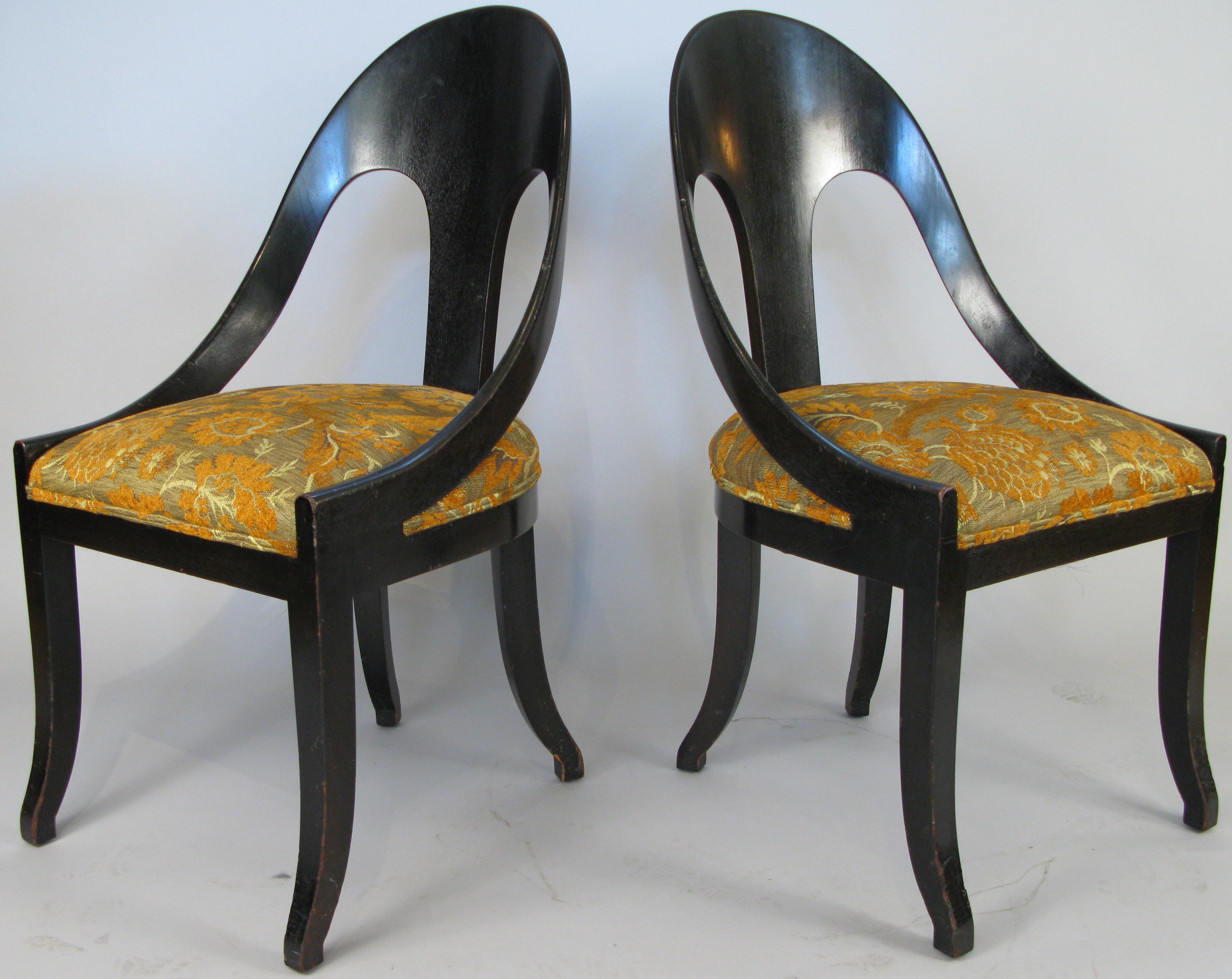 Pair of Mid Century Spoon Back Chairs at 1stDibs