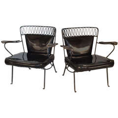 Pair of 1950s Lounge Chairs Designed by Maurizio Tempestini for Salterini