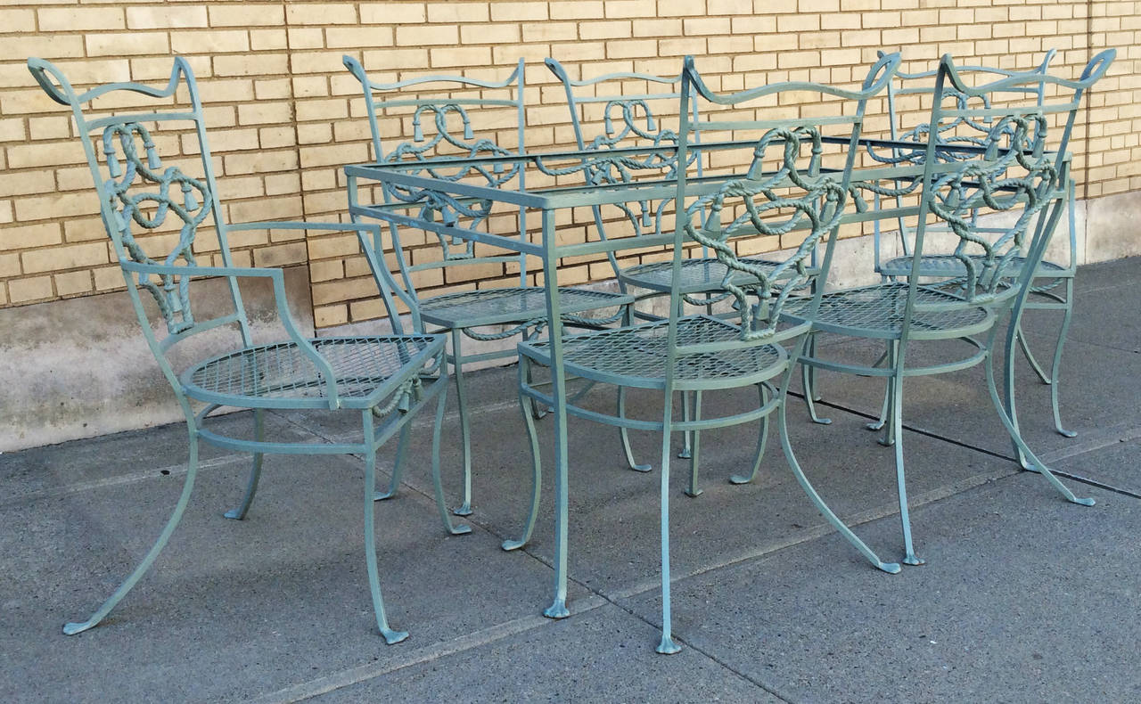 Vintage 1940s Rope and Tassel Dining Set by Salterini 3
