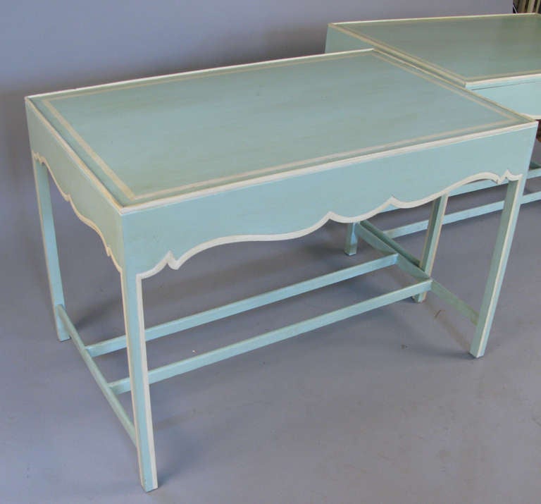 Pair of 1940's Newport Chic Lamp Tables 3