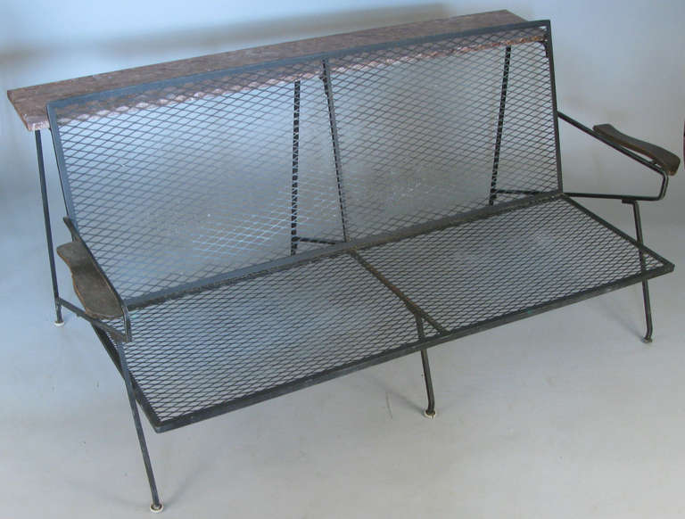 Mid-Century Modern Rare 1950s Wrought Iron Sofa by Tempestini for Salterini