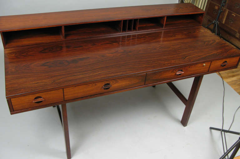 Scandinavian Modern 1960's Danish Partners Desk in Rosewood by Peter Lovig Nielsen