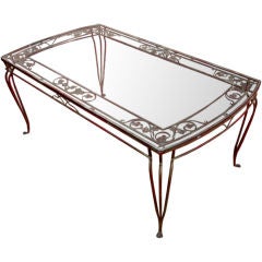 Vintage Salterini Large Iron Garden or Patio Table