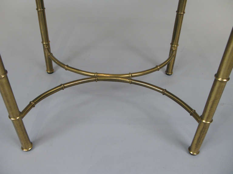 Vintage Brass & Bamboo Tray Table by Mastercraft In Excellent Condition In Hudson, NY