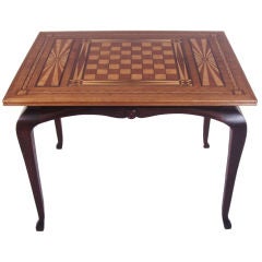 Antique Inlaid Marquetry Game Table