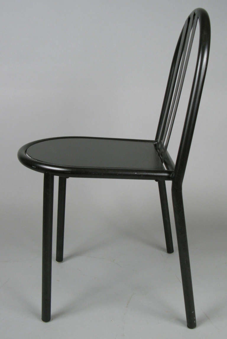 Set of Four Tubular Stacking Chairs, Robert Mallet-Stevens In Excellent Condition In Hudson, NY
