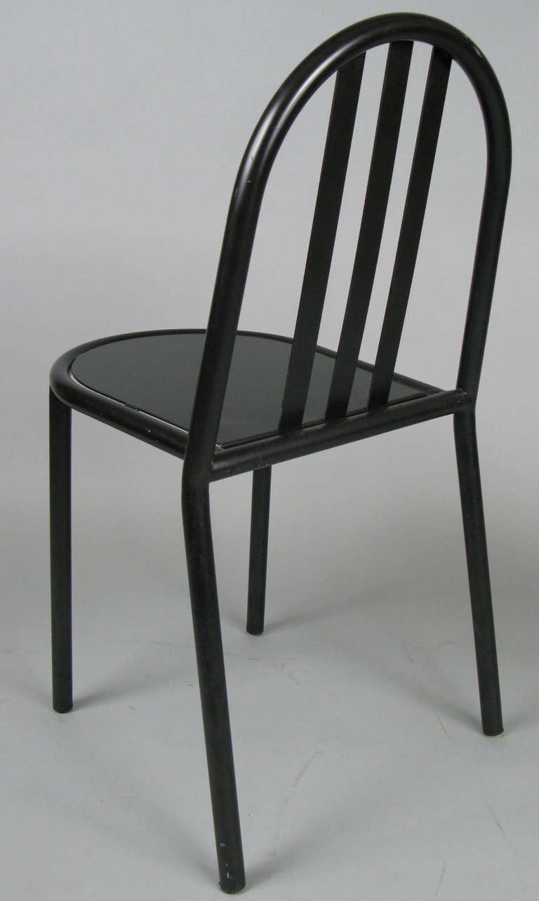20th Century Set of Four Tubular Stacking Chairs, Robert Mallet-Stevens