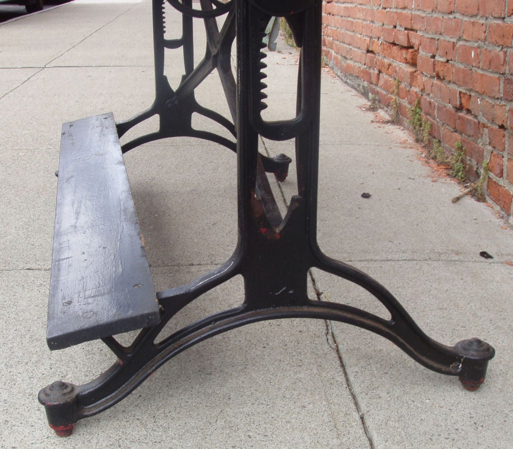 Antique Adjustable Keuffel & Esser Cast Iron Drafting Table 1