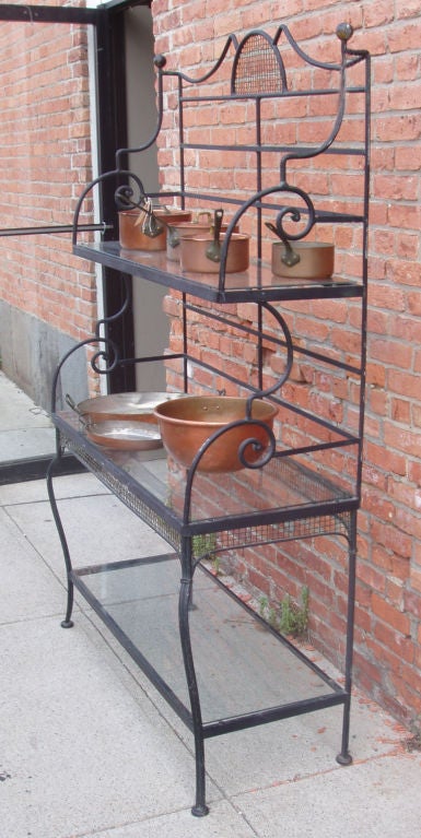 Vintage Iron Baker's Rack by Woodard In Excellent Condition In Hudson, NY