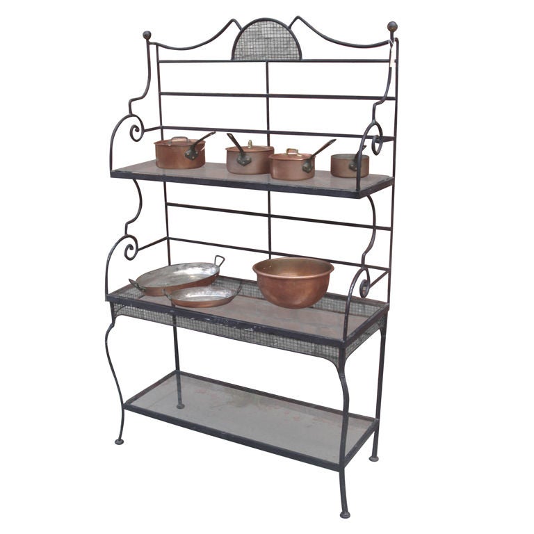 Vintage Iron Baker s Rack by Woodard