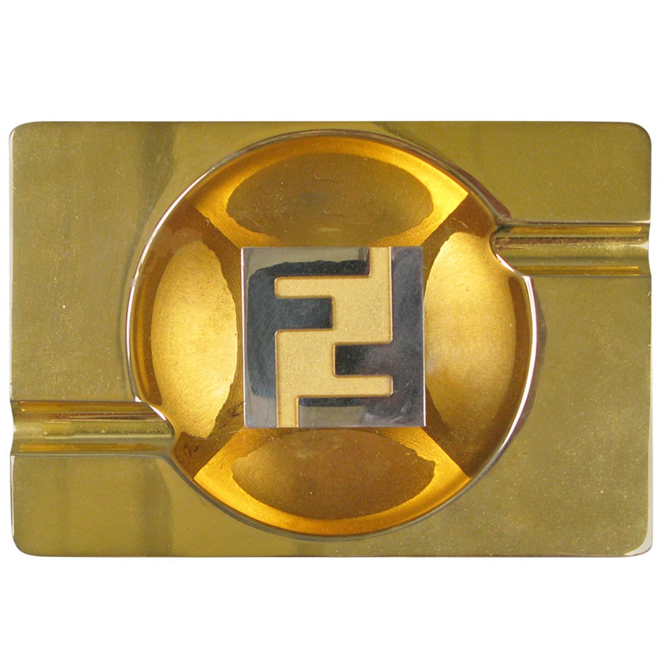 18k Gold Plated Fendi Ashtray