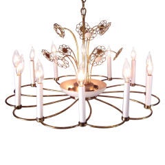 12 light Brass Chandelier
