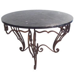 Antique French Iron & Marble table