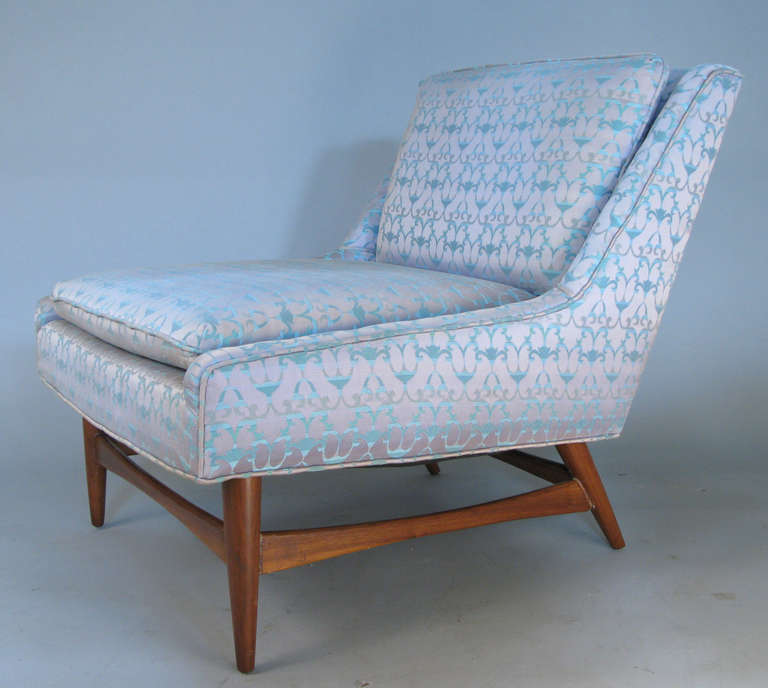 Pair of 1960s Armless Slipper Lounge Chairs 3