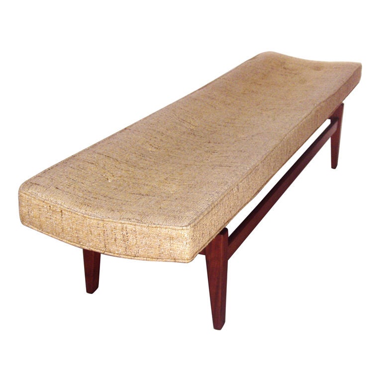 Floating Walnut Bench by Jens Risom