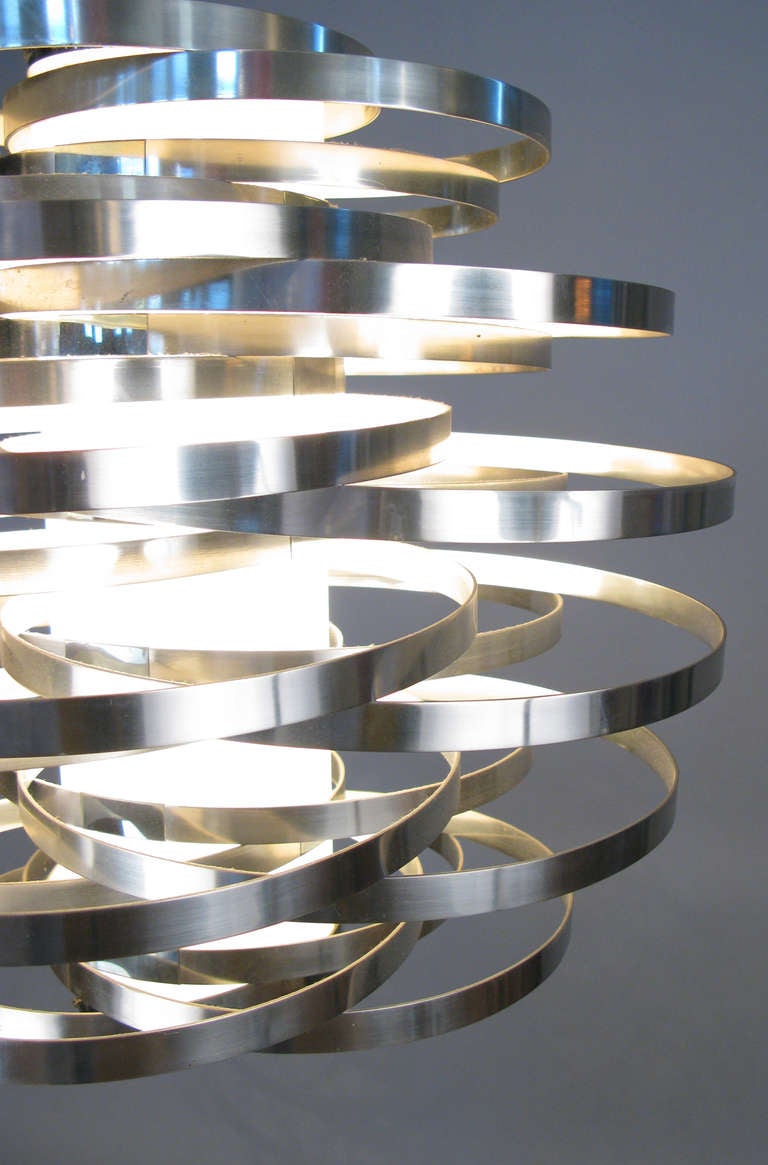 Vintage Italian Spiral Globe Light Fixture by Max Sauze 2