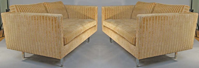 seat sofas/ settees by Harvey Probber. in their original fabric 