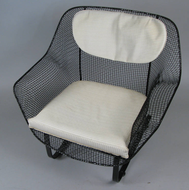 American Pair of Classic Sculptura Garden Lounge Chairs by Russell Woodard