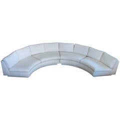 Circular Curved Sectional Sofa by Milo Baughman