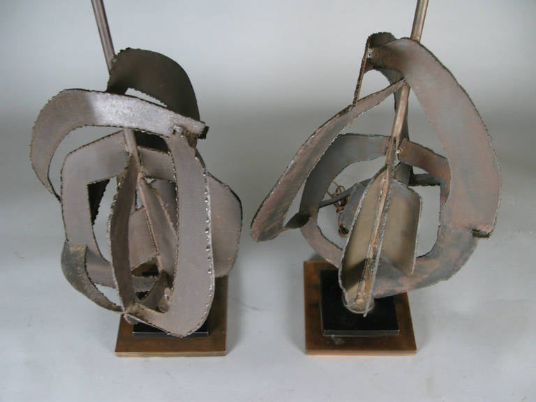 Mid-20th Century Pair of 1960s Sculptural Lamps by Harry Balmer