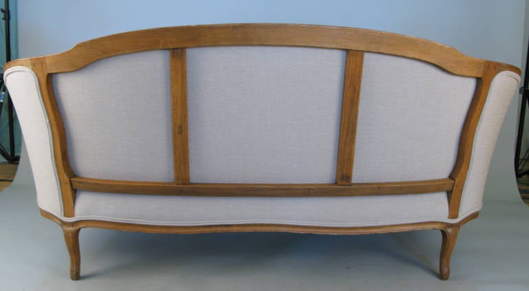 1950s French Style Linen Sofa 2