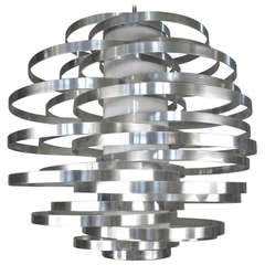 Vintage Italian Spiral Globe Light Fixture by Max Sauze