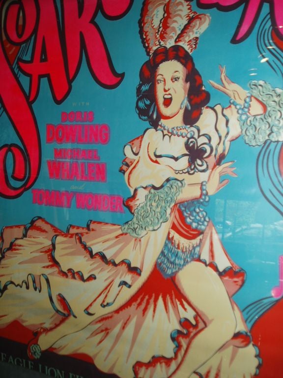 American 'Sarumba!' vintage silkscreen framed movie poster